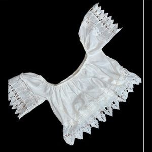 Mind Code lace crop top